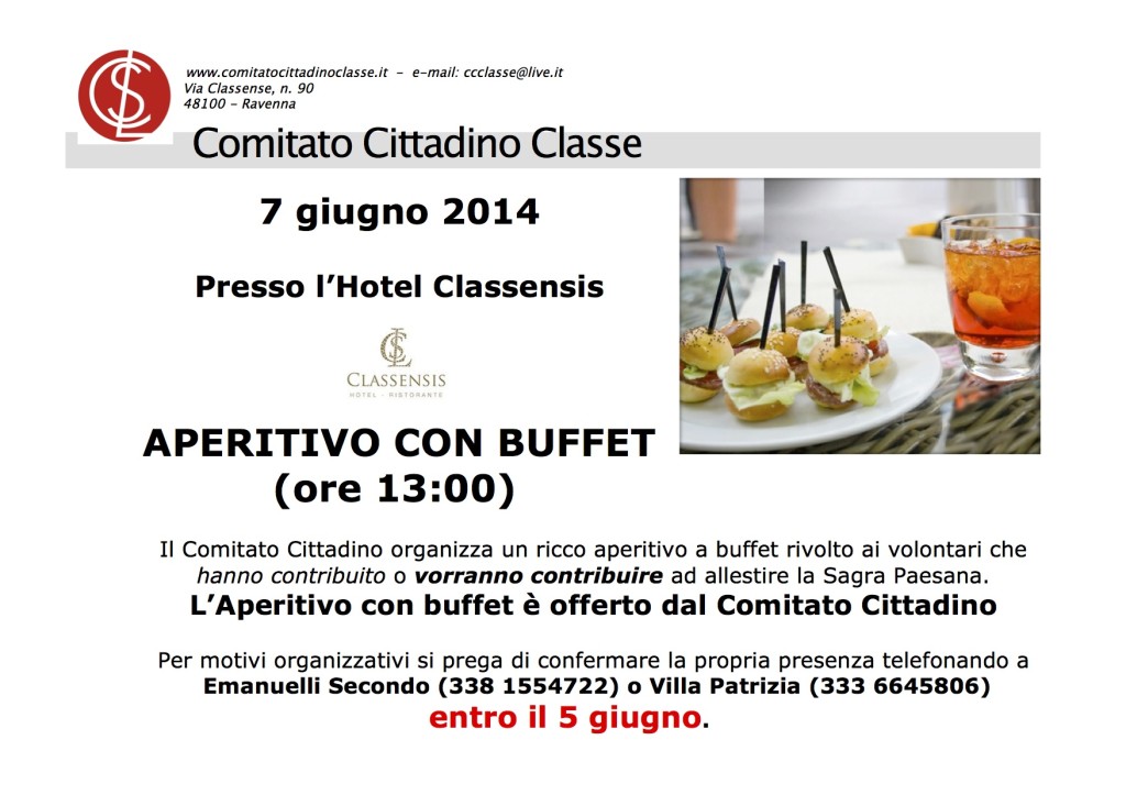 volantino per aperitivo 2014