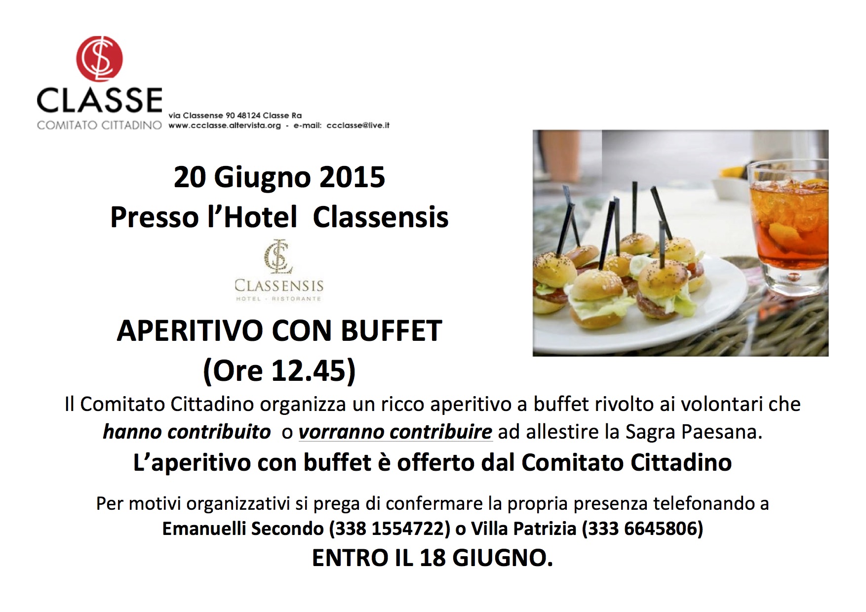 Volantino aperitivo 2015